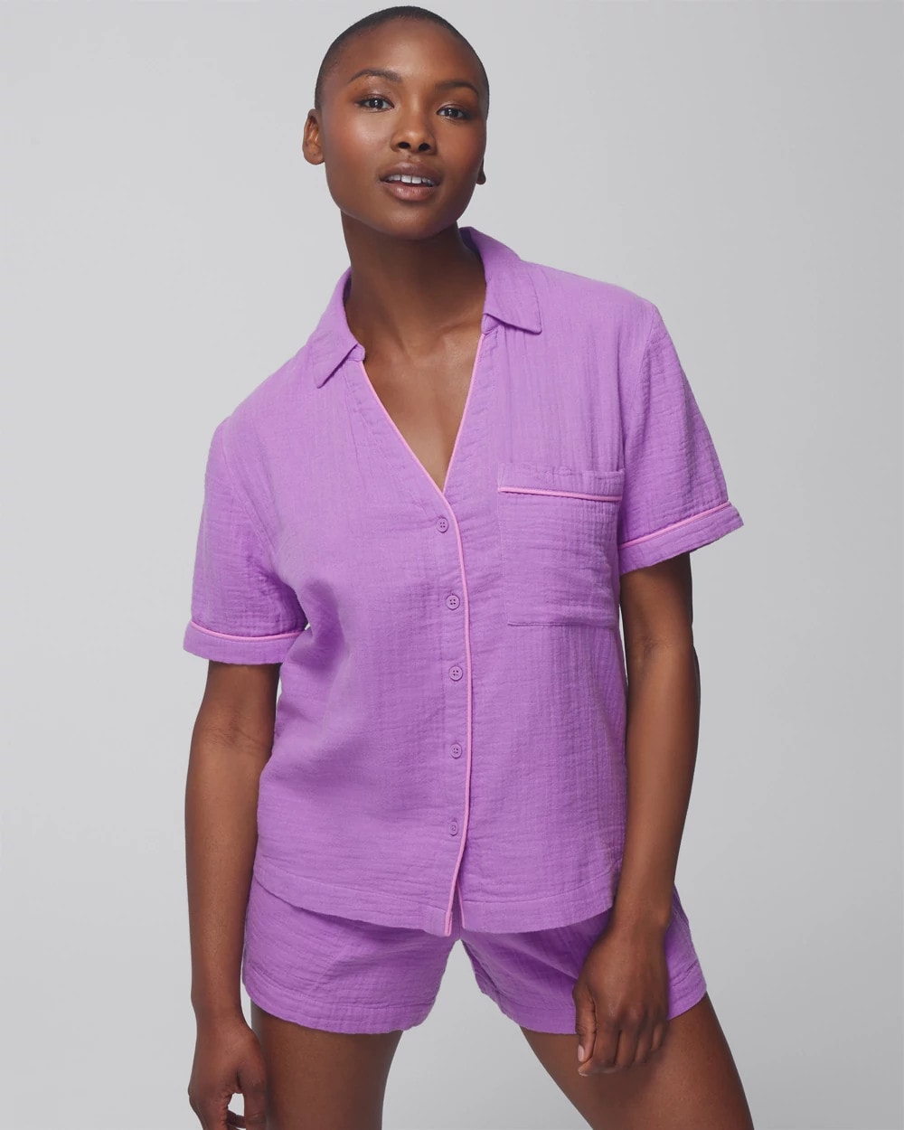 Short-Sleeve Pajama Top