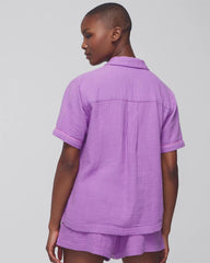 Short-Sleeve Pajama Top