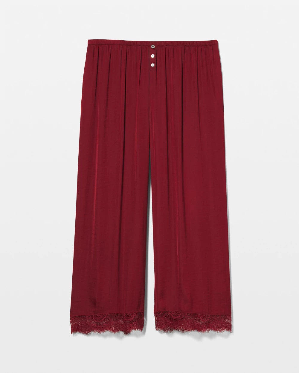 Lace Trim Crop Pajama Pant