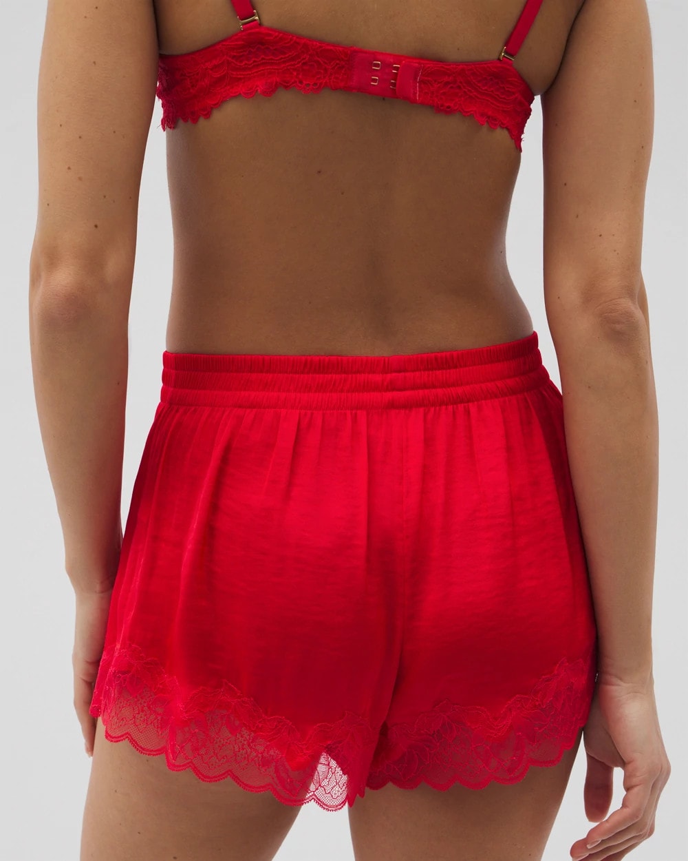 Lace Trim Pajama Shorts