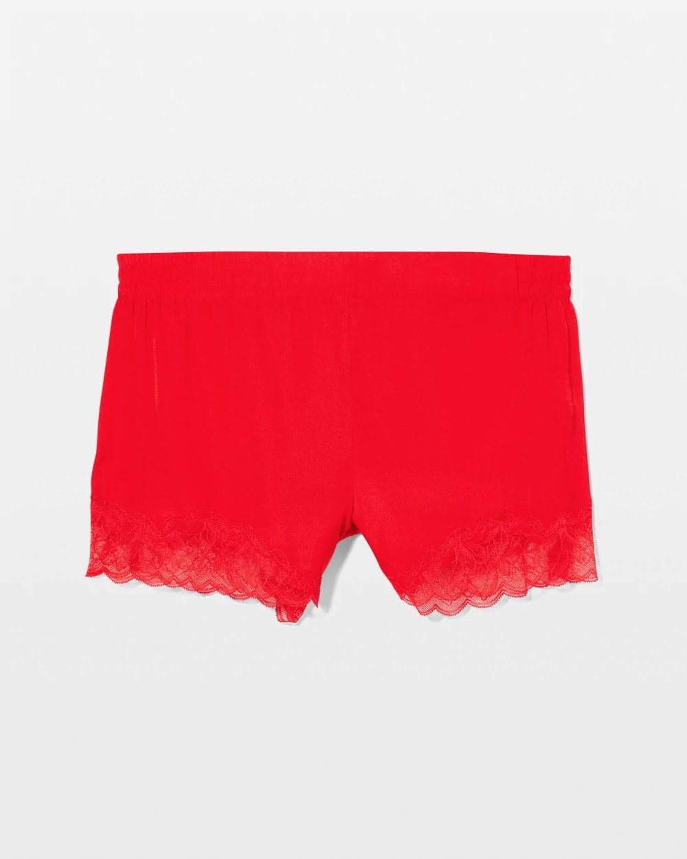 Lace Trim Pajama Shorts