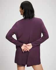Lightweight Rib Knit Long Sleeve Wrap