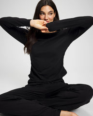 Ruched Long Sleeve Pajama Tee