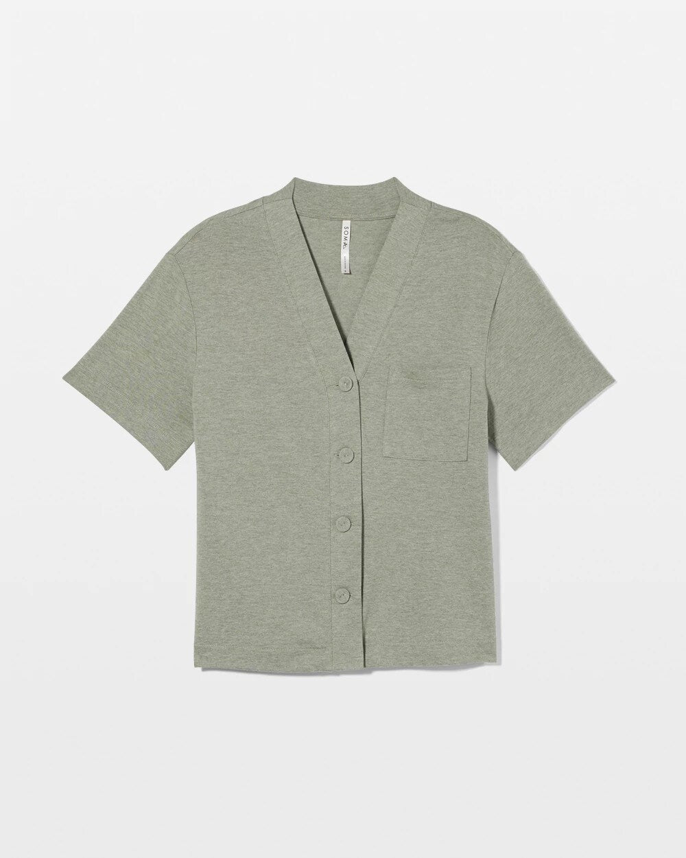 Button-Front Pajama Tee