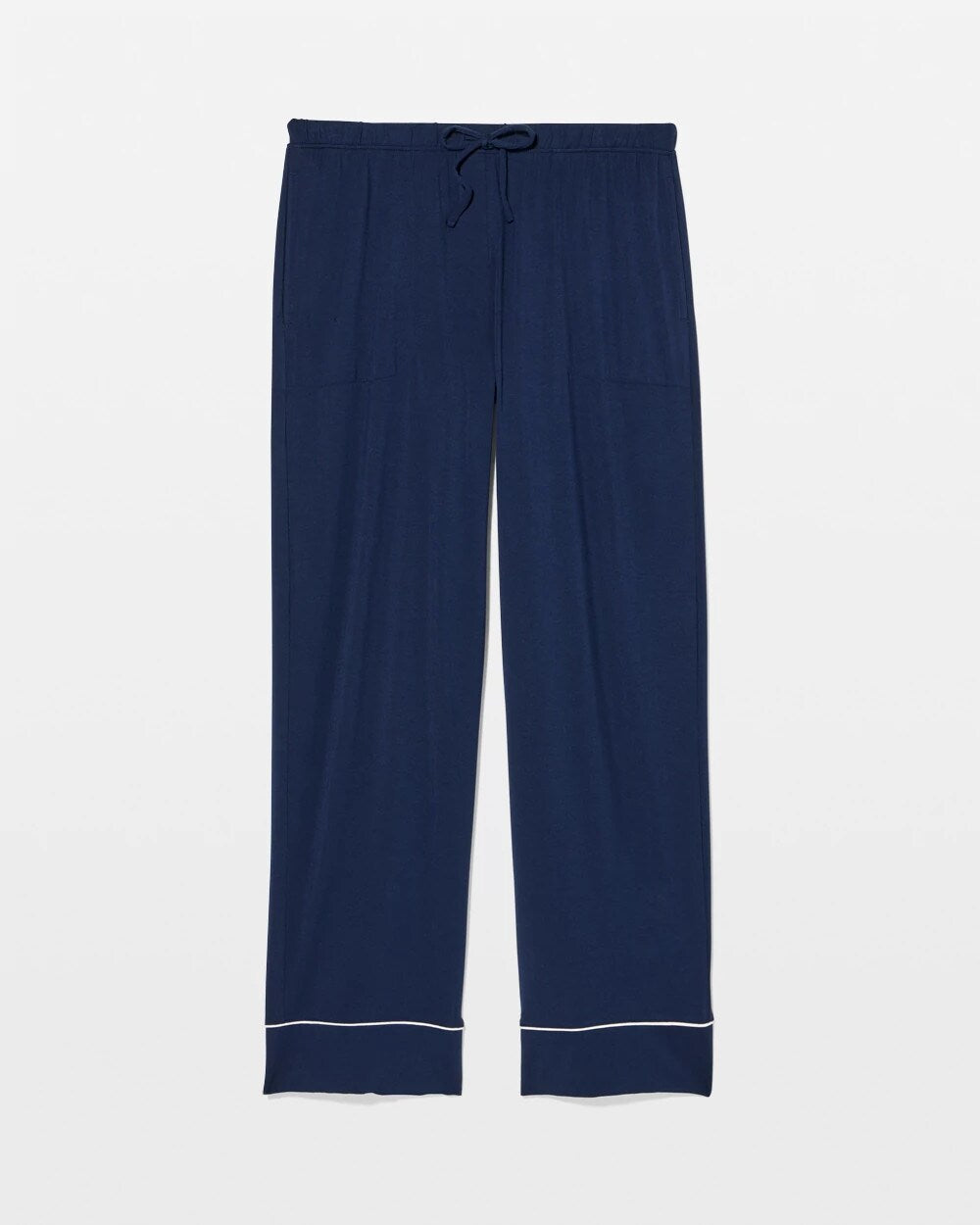 Solid Piped Pajama Pants