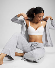 Solid Piped Pajama Pants