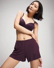 Lightweight Rib Knit Pajama Shorts