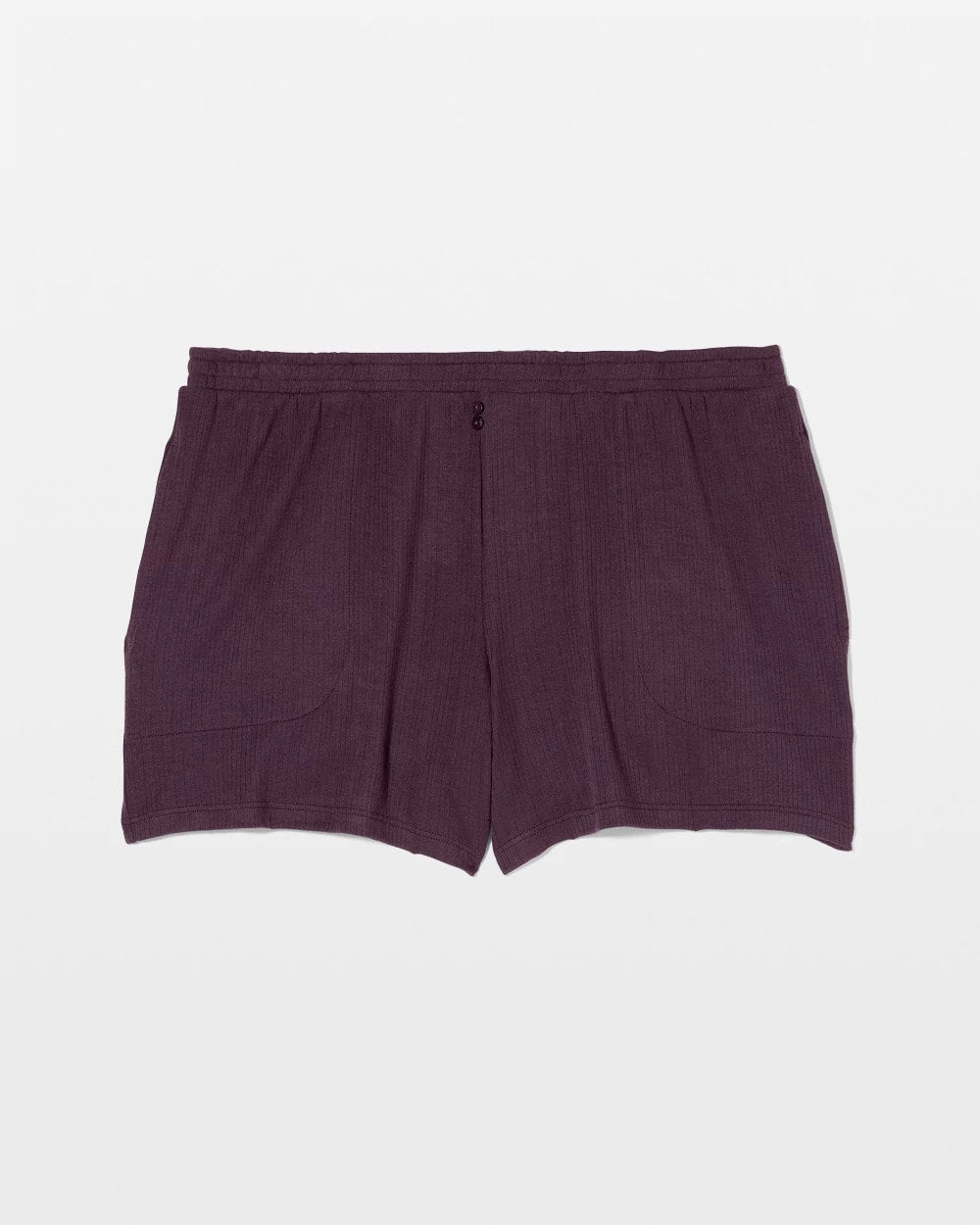 Lightweight Rib Knit Pajama Shorts