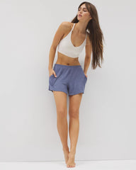 Lightweight Rib Knit Pajama Shorts