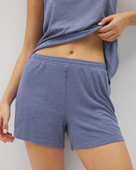 Lightweight Rib Knit Pajama Shorts