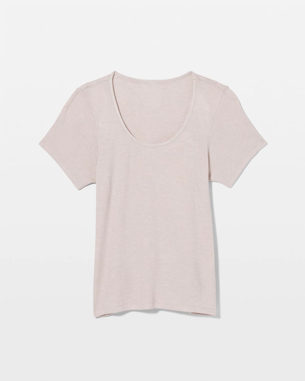 Lightweight Rib Knit Short Sleeve Pajama Tee