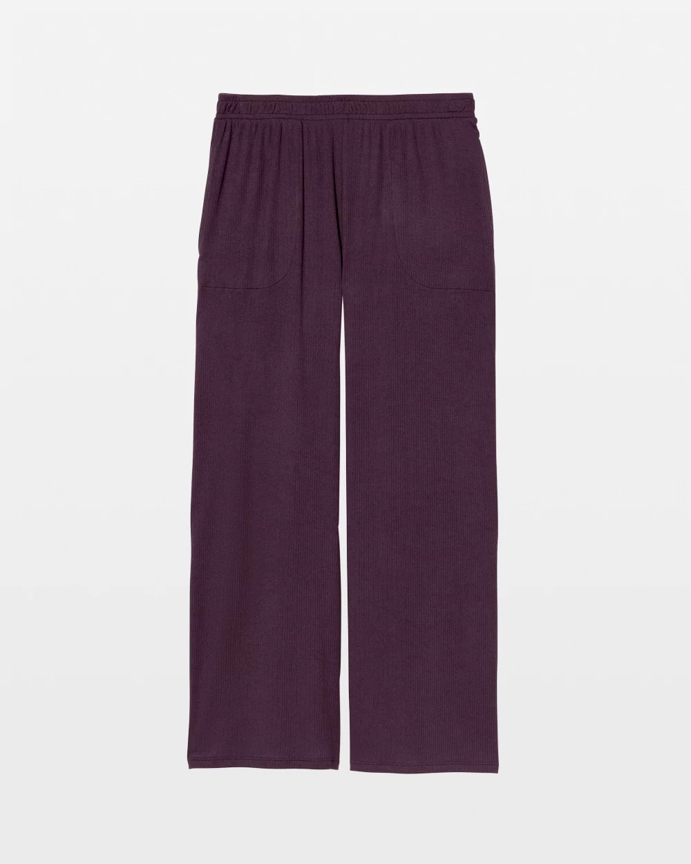 Lightweight Rib Knit Wide Leg Pajama Pants
