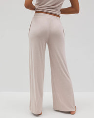 Lightweight Rib Knit Wide Leg Pajama Pants