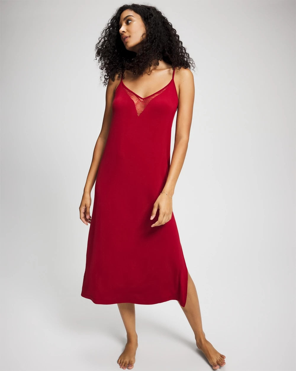 Lace Midi Nightgown