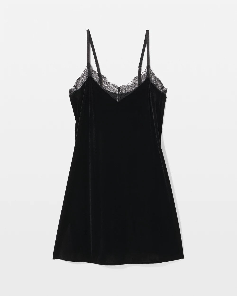 Velvet Lace Trim Chemise
