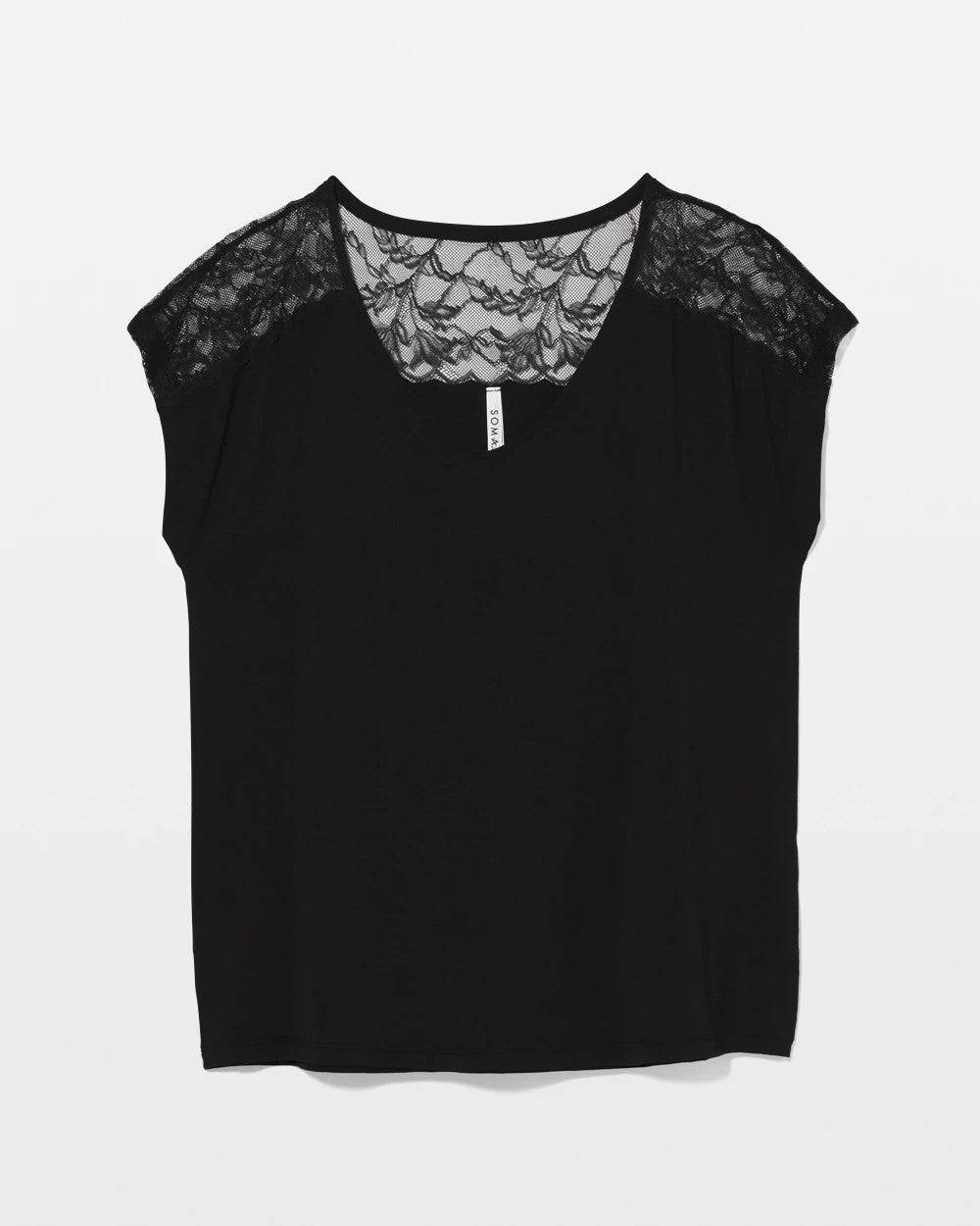 Short Sleeve Lace Pajama Tee