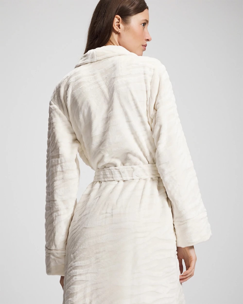 Textured Plush Long Robe