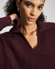 Premier Knit Cable Knit Collared Sweater
