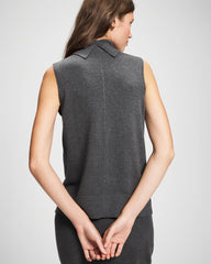 Premier Knit Sweater Turtleneck Sleeveless Top