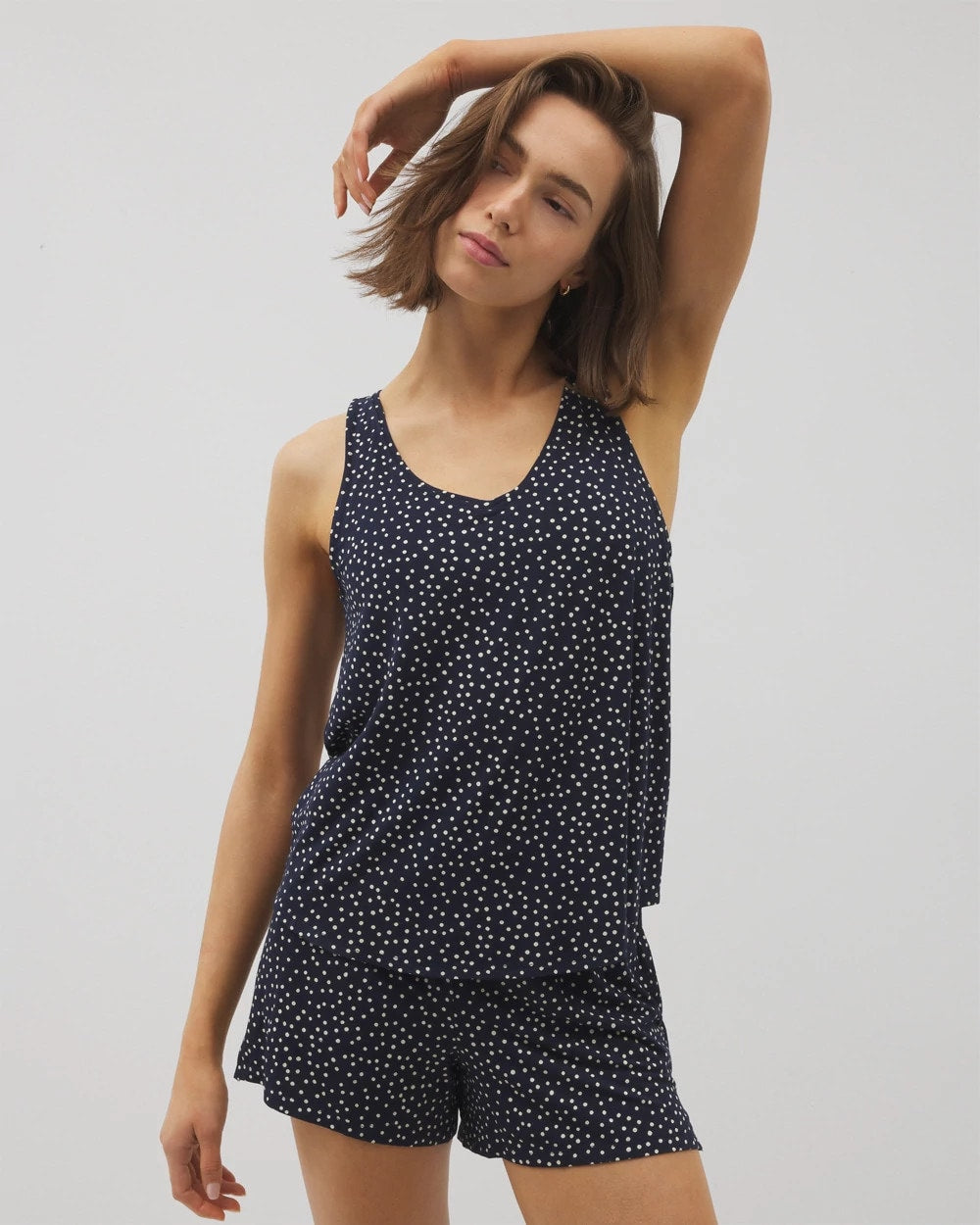 Printed V-Neck Pajama Tank