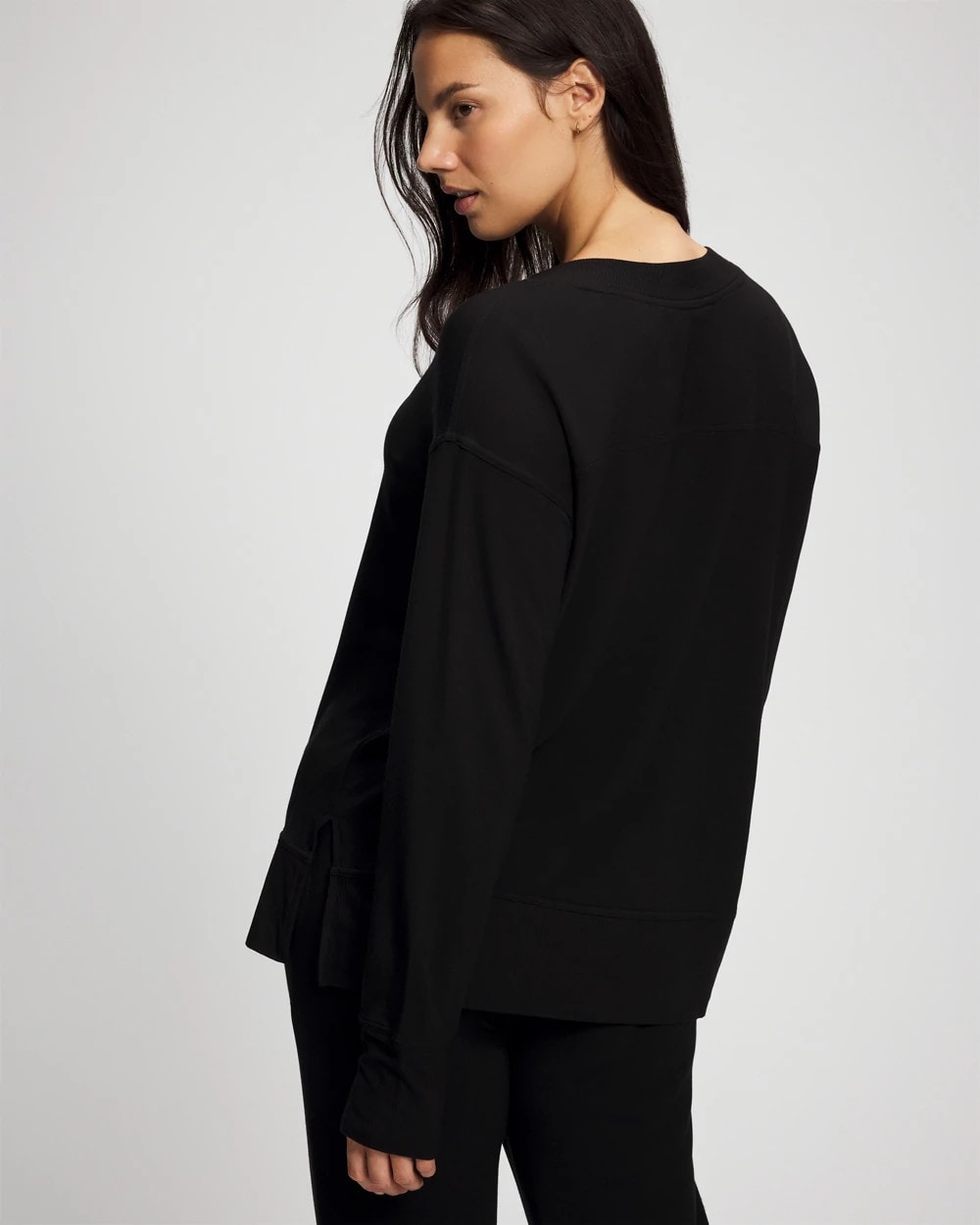 Ultrasoft Fleece V-Neck Sweatshirt