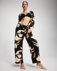 Satin Trim Pajama Pant
