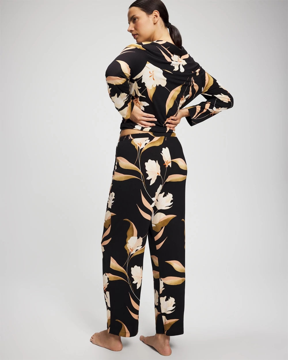 Satin Trim Pajama Pant