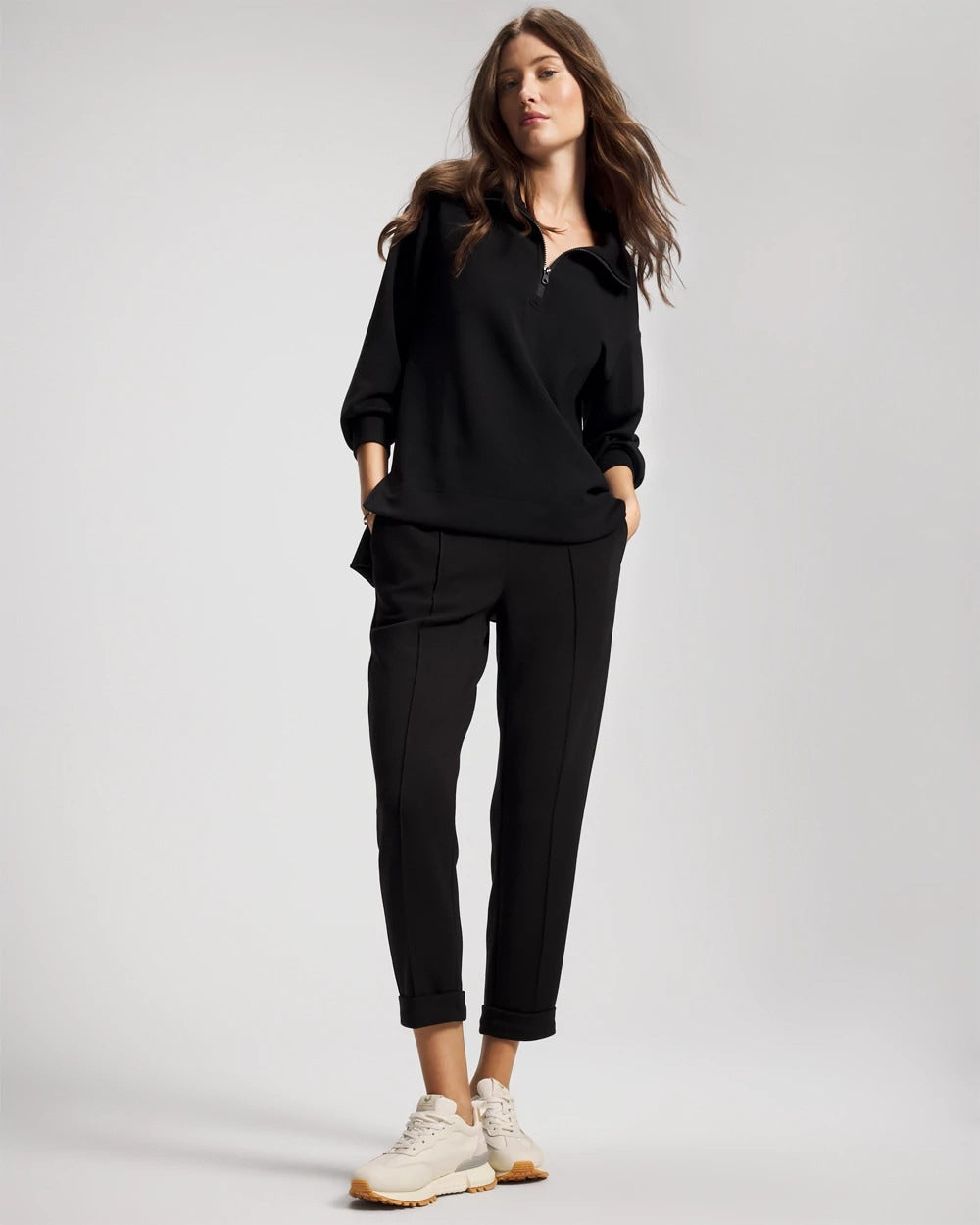 Modern Modal Quarter Zip Sweatshirt