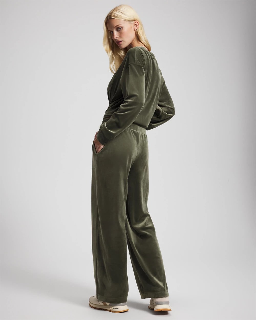 Velour Straight Leg Pants