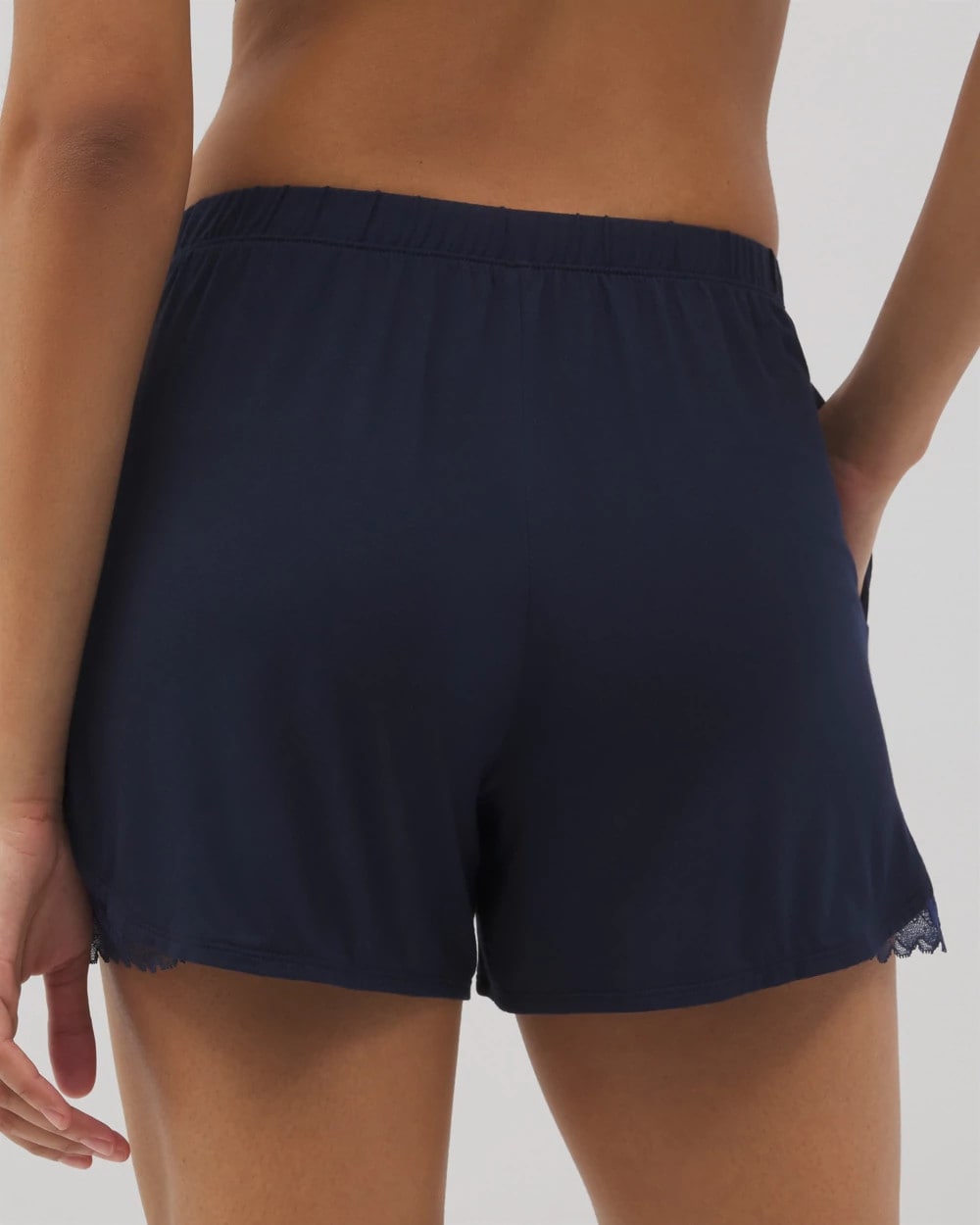 Lace Trim Pajama Shorts