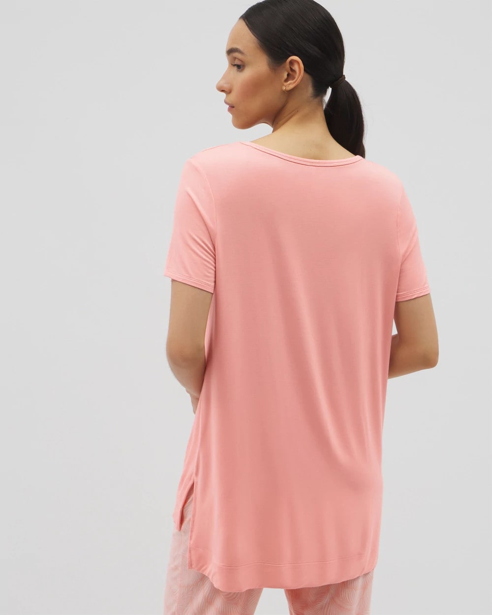 Short Sleeve Pajama Tunic Tee