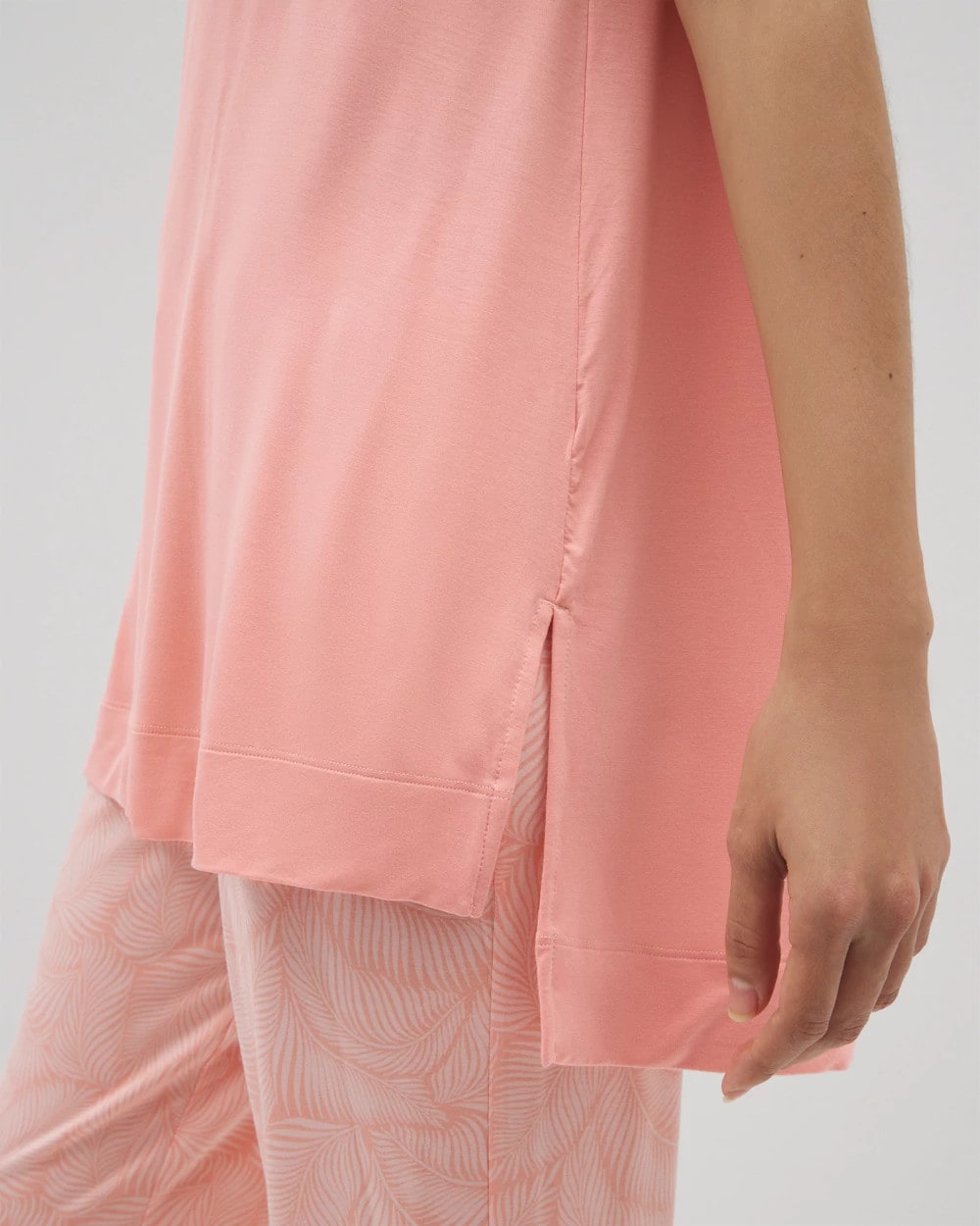 Short Sleeve Pajama Tunic Tee