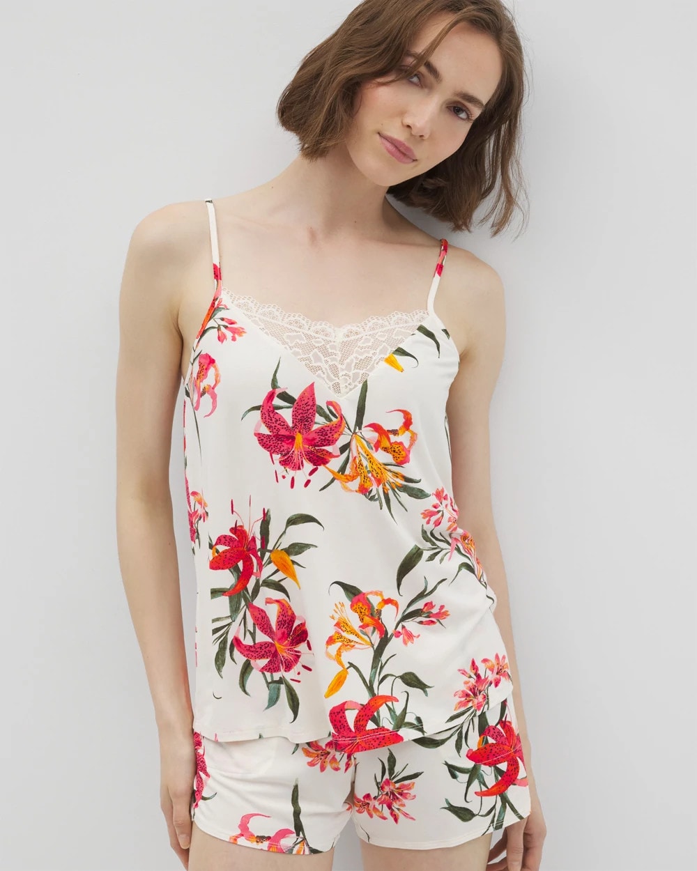 Lace Trim Pajama Cami