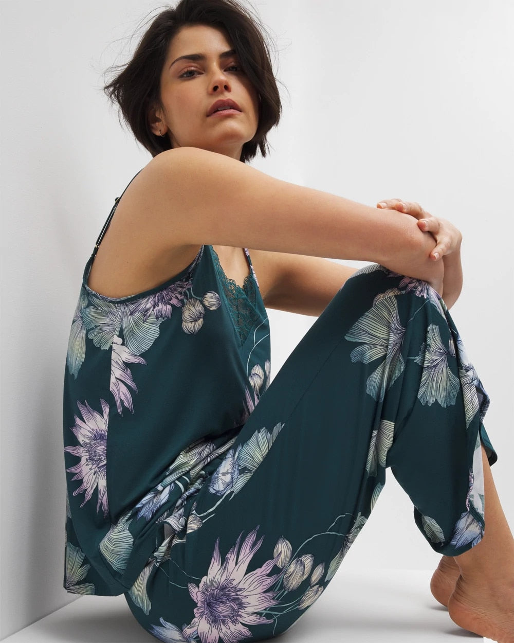 Lace Trim Pajama Cami