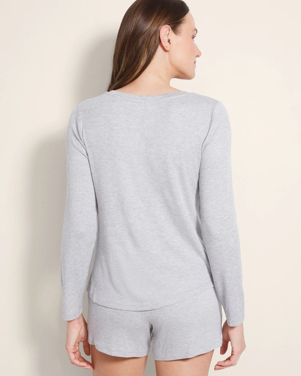 Long-Sleeve Pajama Henley