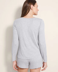 Long-Sleeve Pajama Henley