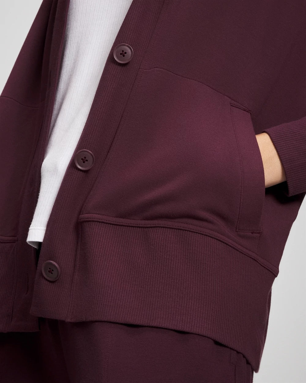 Ultrasoft Fleece Relaxed Button Up Cardigan