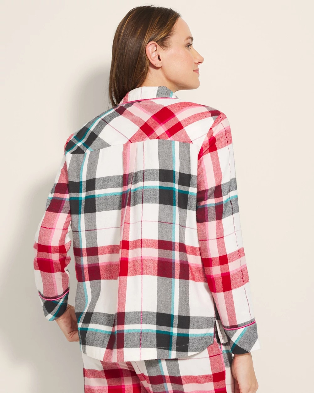 Super Soft Long-Sleeve Notch Collar Pajama Top