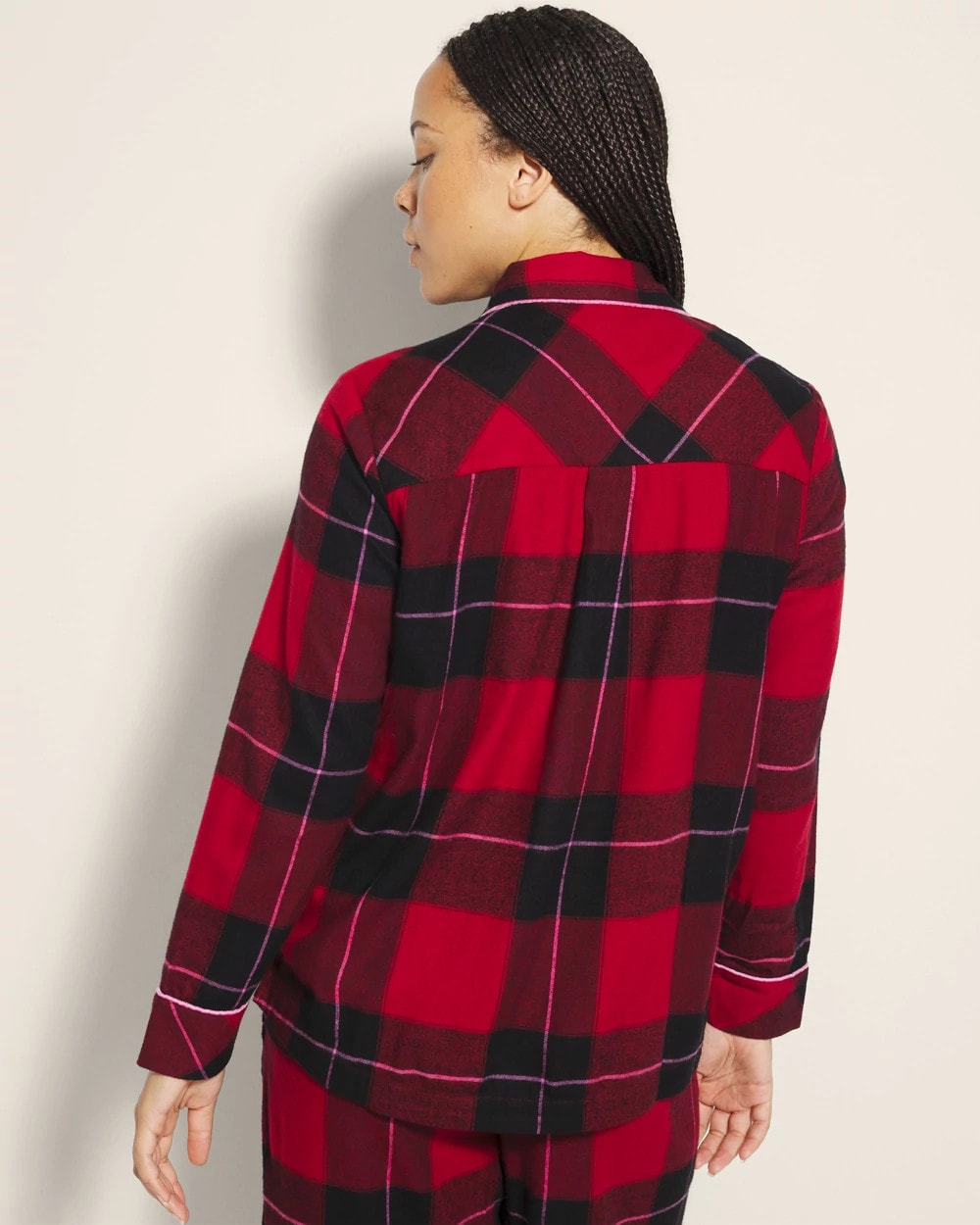 Super Soft Long-Sleeve Notch Collar Pajama Top