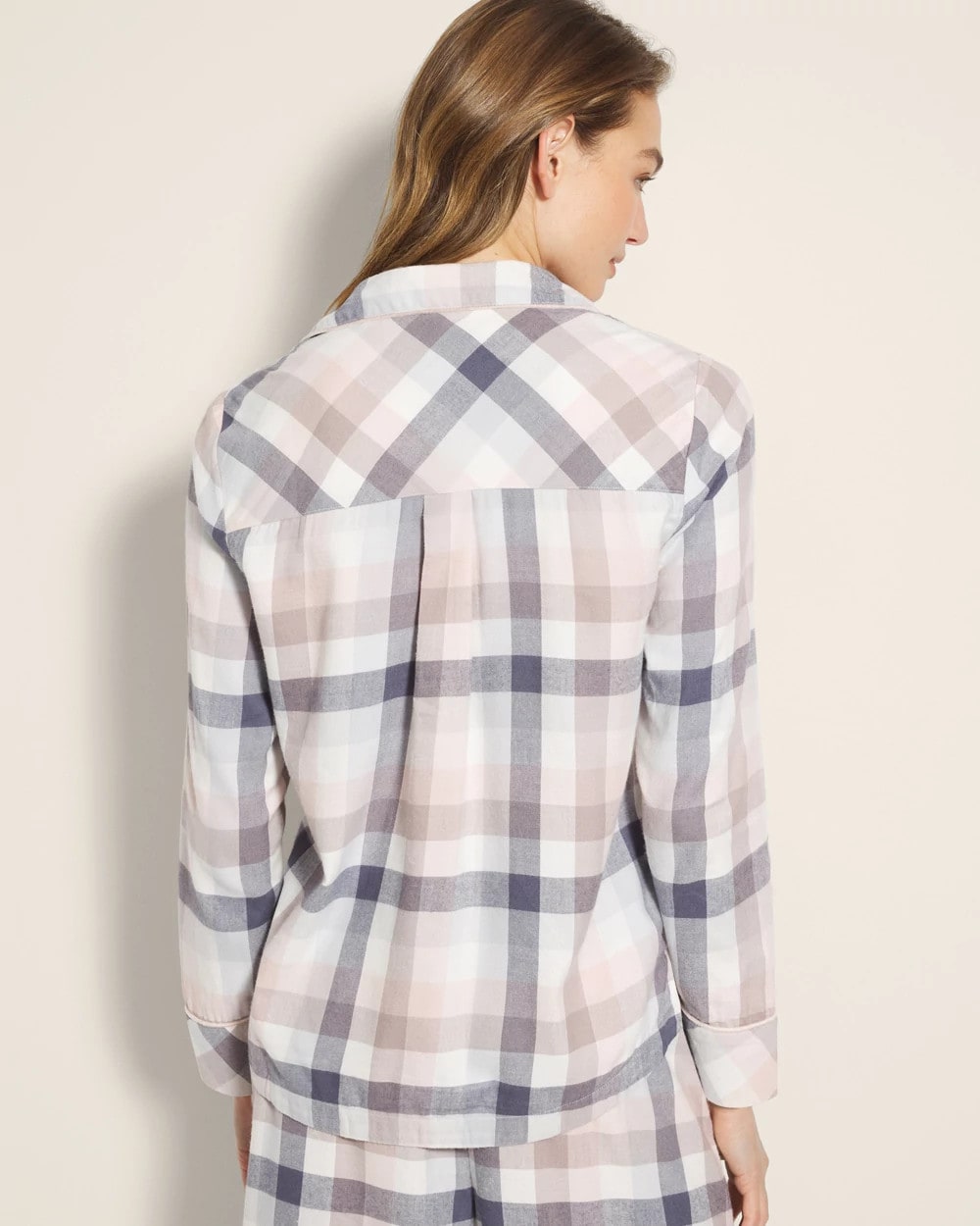 Super Soft Long-Sleeve Notch Collar Pajama Top