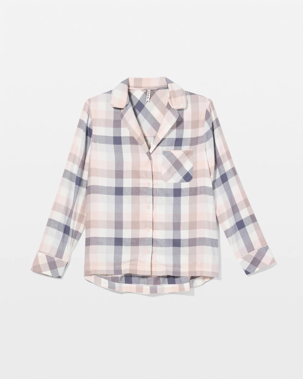 Super Soft Long-Sleeve Notch Collar Pajama Top