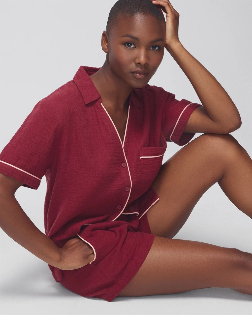 Short-Sleeve Pajama Top