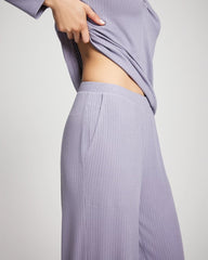 Pointelle Wide Leg Pajama Pant