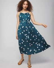 Pleated Tie Midi Bra Dress