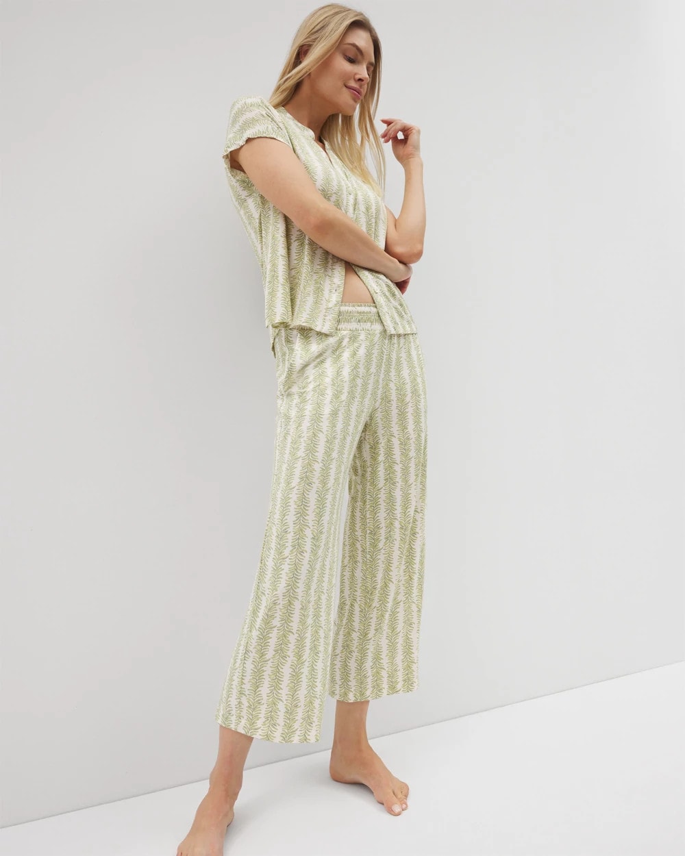 Cropped Pajama Pants