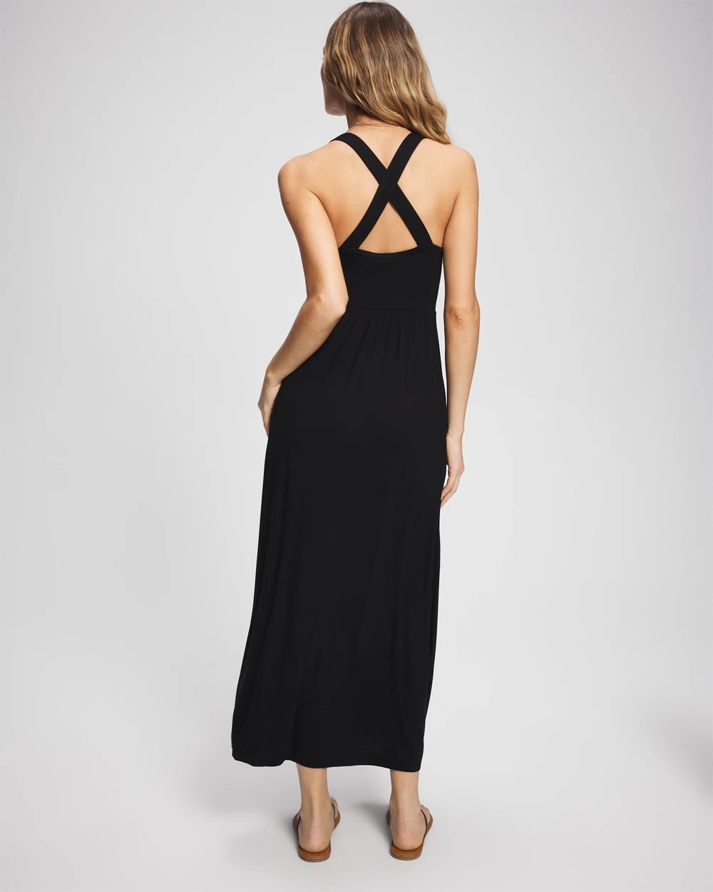 Soft Jersey Twist Front Maxi Dress