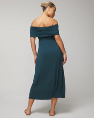 Off-The-Shoulder Midi Bra Dress
