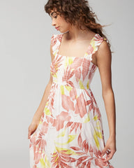 Smocked Flutter Sleeve Mini Bra Dress