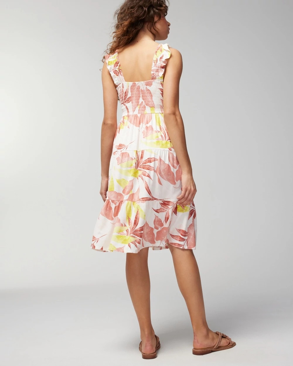 Smocked Flutter Sleeve Mini Bra Dress