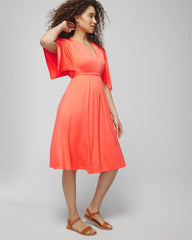 Flutter Sleeve Short Bra Dress